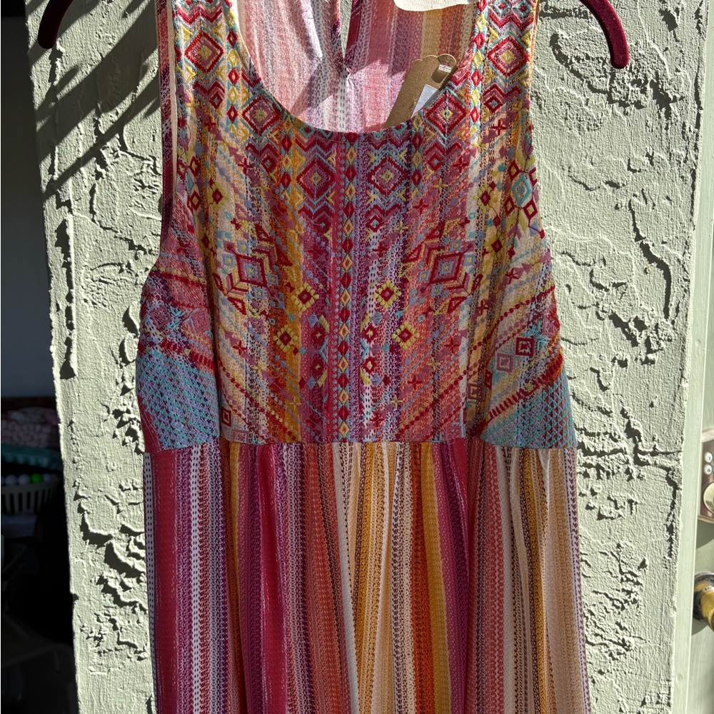 Savanna Jane Multicolor Geometric Maxi Top